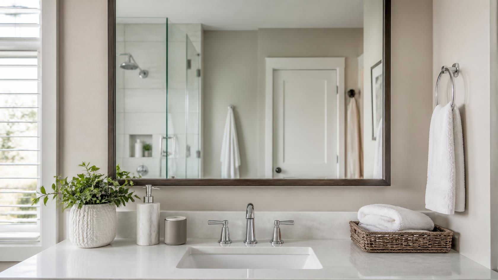 cleaning bathroom